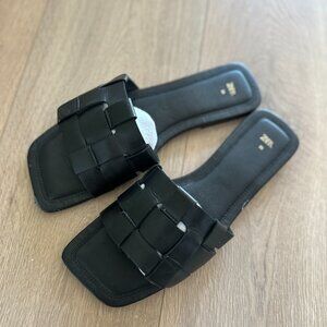 Zara Black Slides